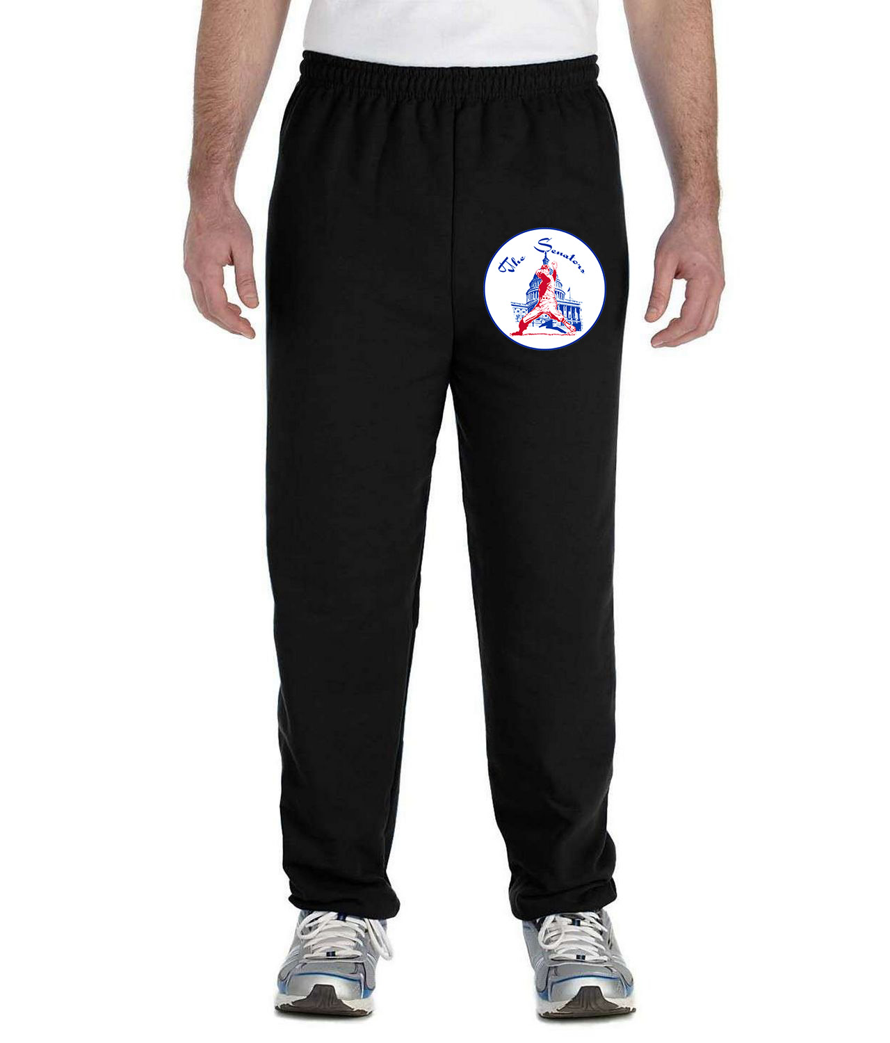 Washington Senators Primary 1961-71 Baseball Logo Symbol Emblem Customized Design on Unisex Closed-Bottom Sweatpants
