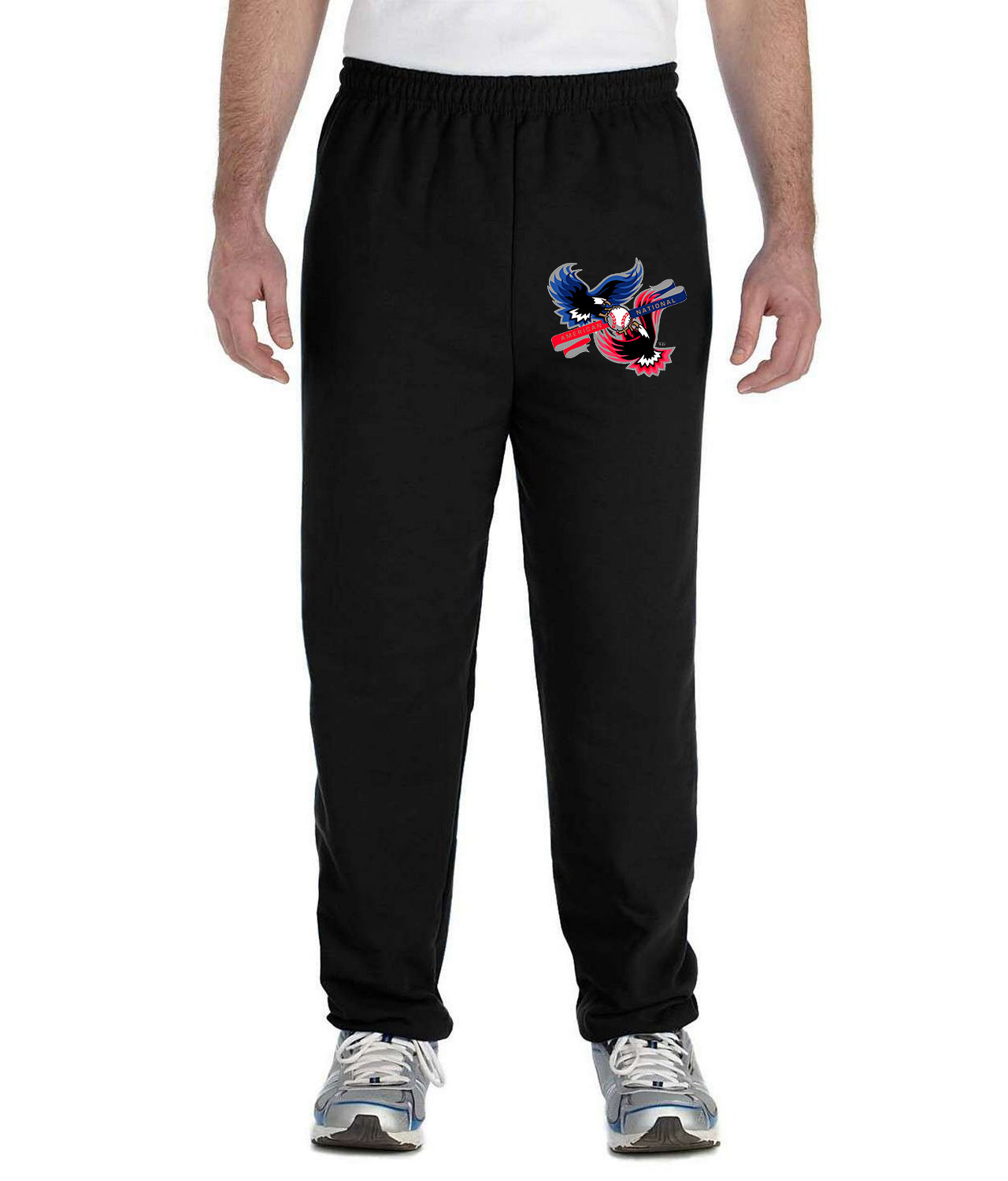 Major League Baseball Interleague Fighting Eagles 1997 Baseball Logo Symbol Emblem Customized Design on Unisex Closed-Bottom Sweatpants