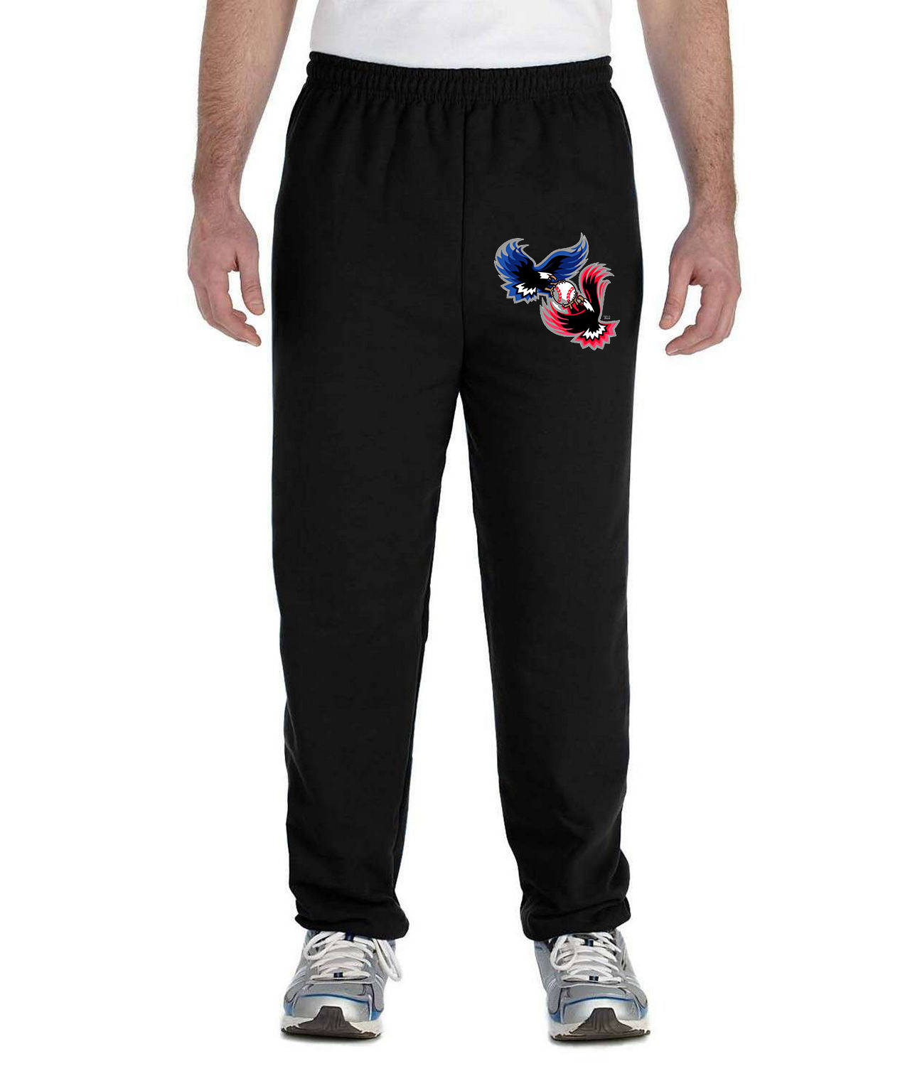Major League Baseball Interleague AL And NL Eagles Fighting Baseball Logo Symbol Emblem Customized Design on Unisex Closed-Bottom Sweatpants