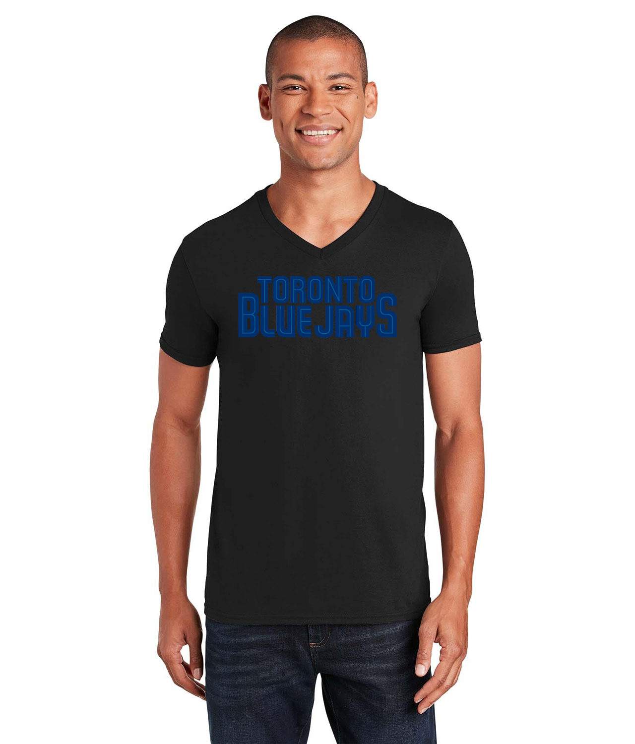 Toronto Blue Jays 1997 Baseball Logo Symbol Emblem Customized Design on Unisex V-Neck T-Shirt Tee