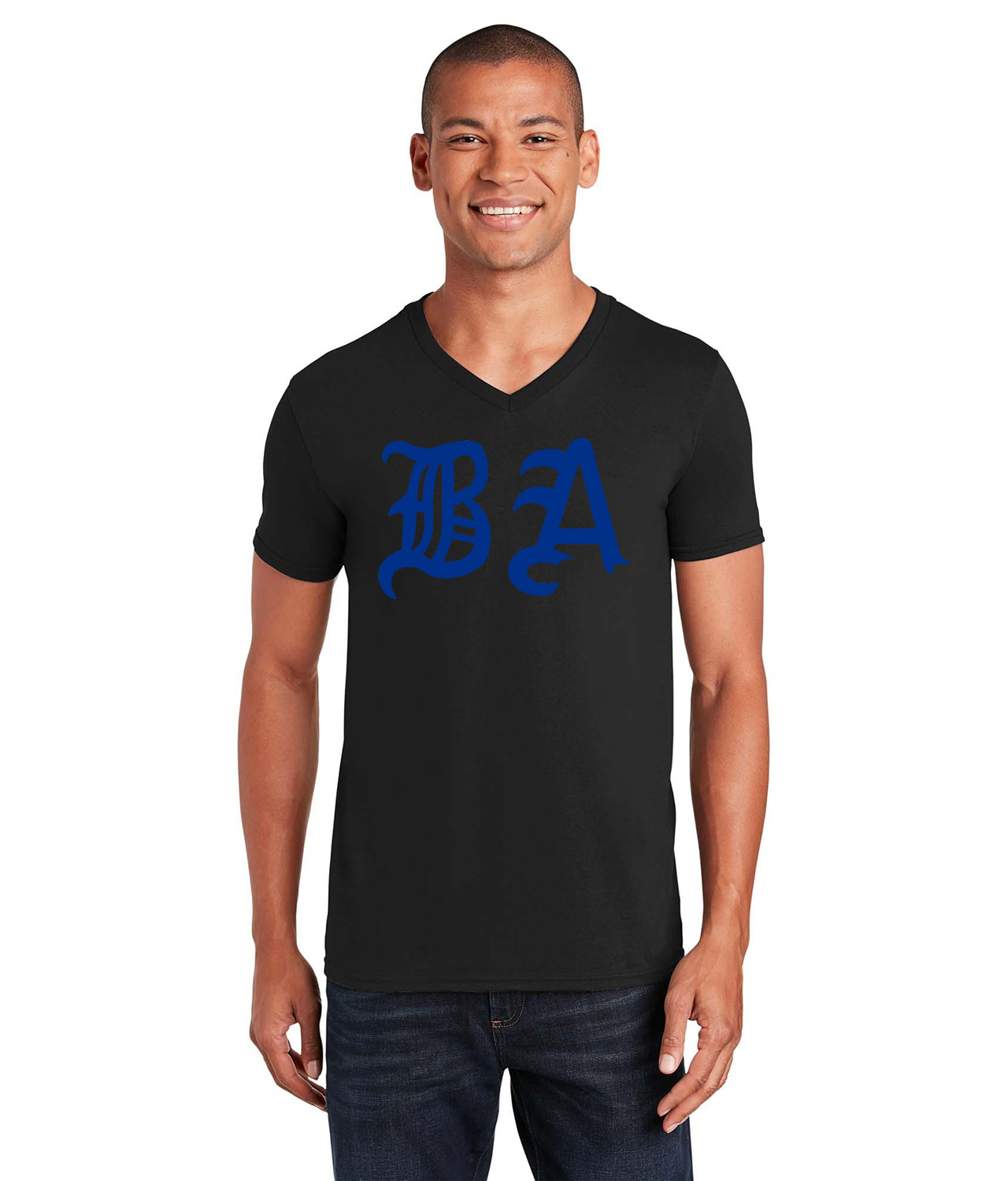 Boston Americans Jersey 1902 BA Baseball Logo Symbol Emblem Customized Design on Unisex V-Neck T-Shirt Tee
