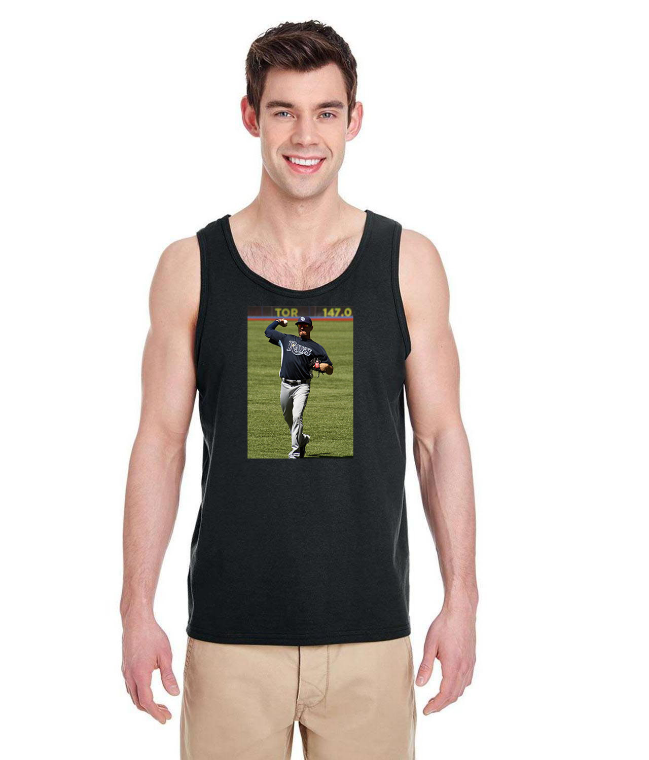 2010 Tampa Bay Rays Photo Baseball Logo Symbol Emblem Customized Design on Unisex Tank Top