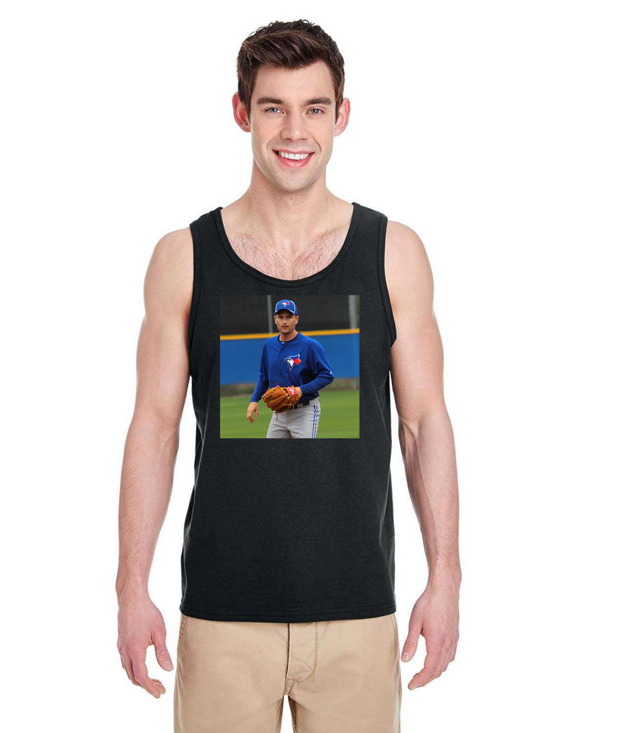 2012 Season Jason Frasor Toronto Blue Jays Photo Baseball Logo Symbol Emblem Customized Design on Unisex Tank Top