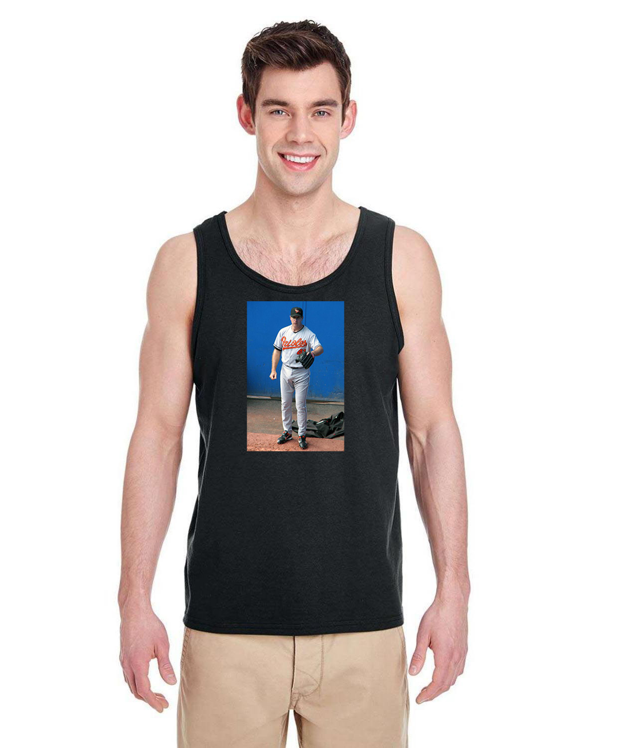 2008 Season Baltimore Orioles Photo Baseball Logo Symbol Emblem Customized Design on Unisex Tank Top