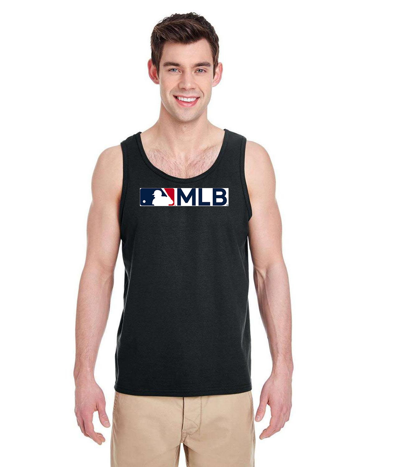 Major League Baseball Alternate MLB Logo Symbol Emblem Customized Design on Unisex Tank Top