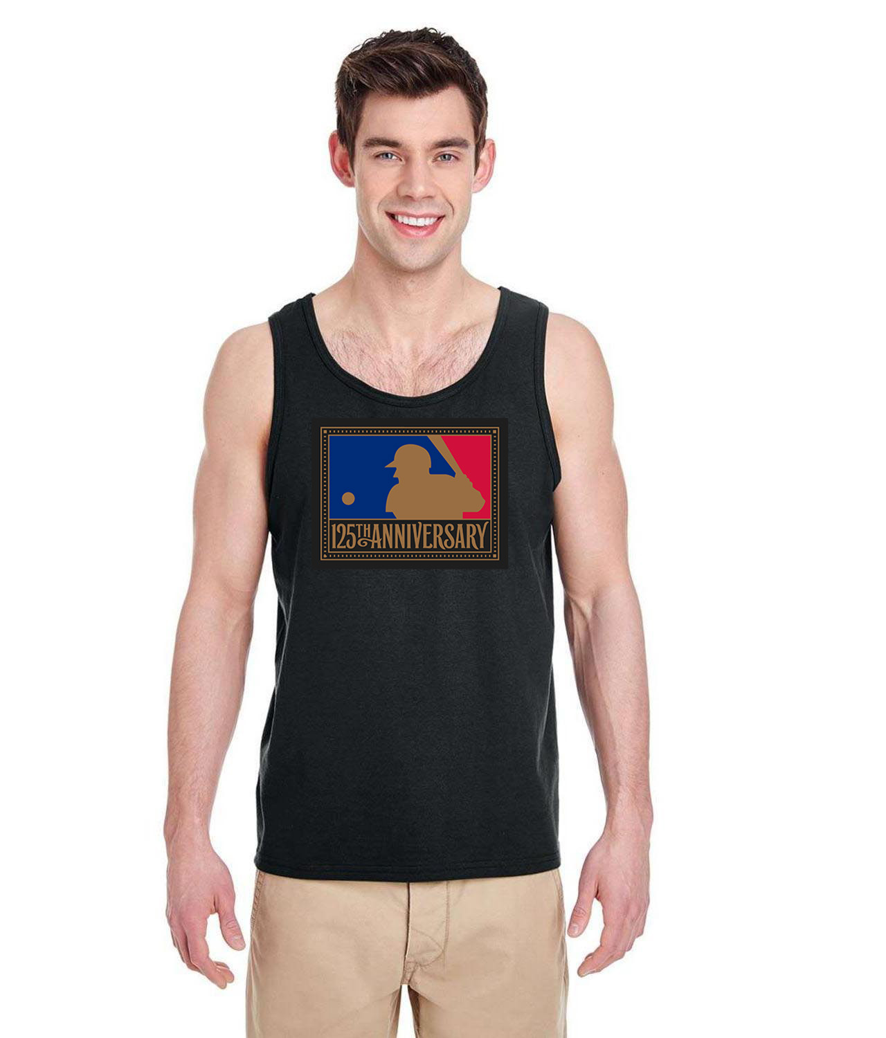 125th Anniversary Of Major League Baseball 1994 Logo Symbol Emblem Customized Design on Unisex Tank Top