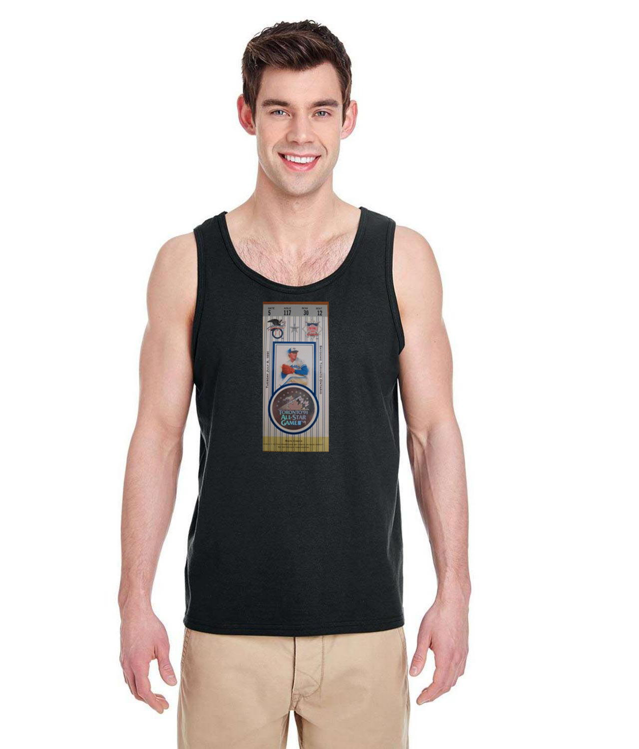 1991 MLB All-Star Game Ticket Stub Baseball Logo Symbol Emblem Customized Design on Unisex Tank Top