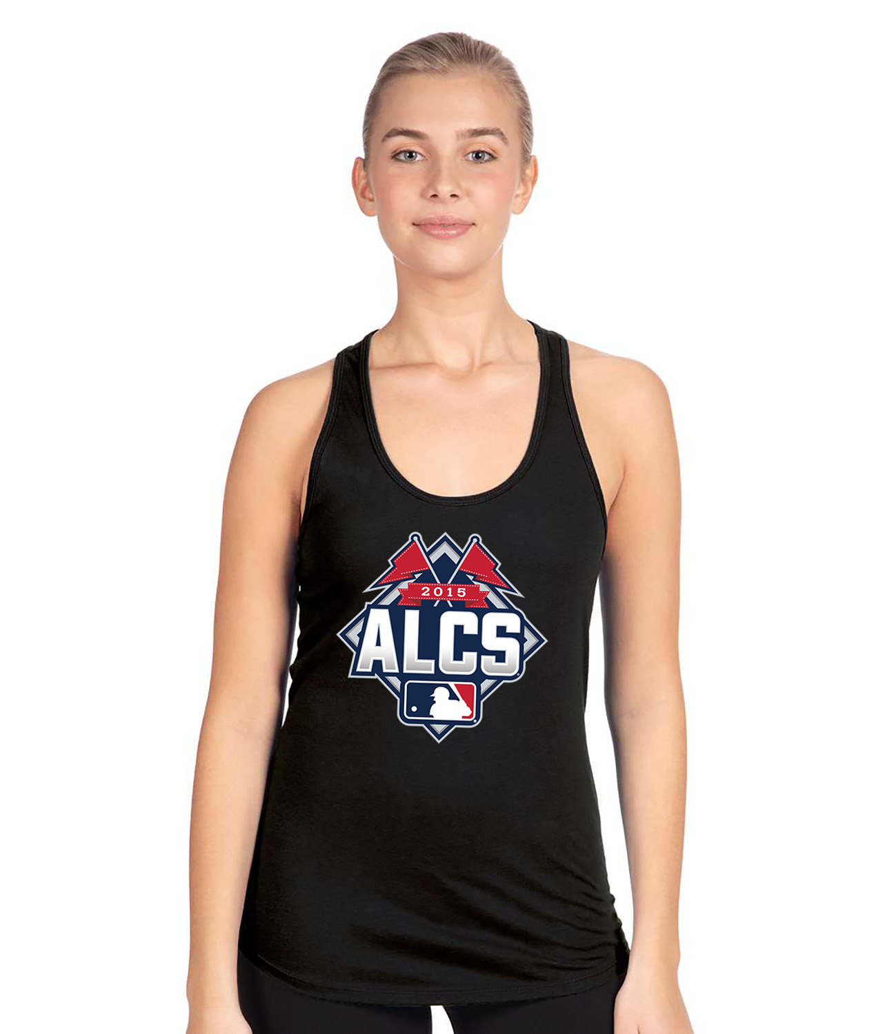 2015 ALCS American League Championship Series Baseball Logo Symbol Emblem Customized Design on Women's Racerback Tank Top