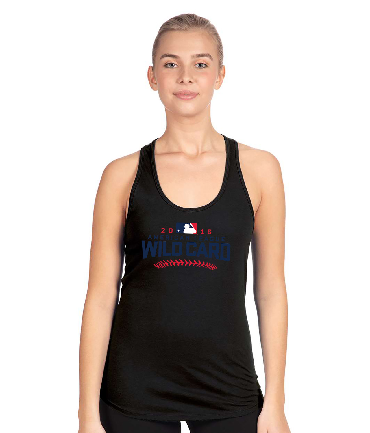 2016 American League Wildcard Game - Toronto Blue Jays vs Baltimore Orioles Baseball Logo Emblem Customized Design on Women's Racerback Tank Top