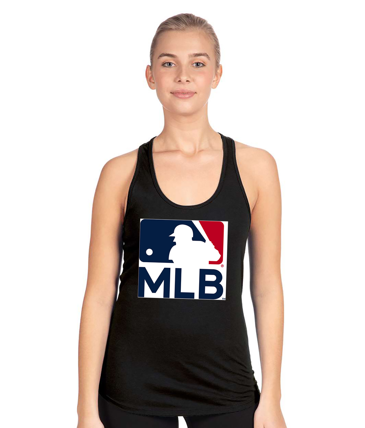 Major League Baseball Alternate 2019 Logo Symbol Emblem Customized Design on Women's Racerback Tank Top