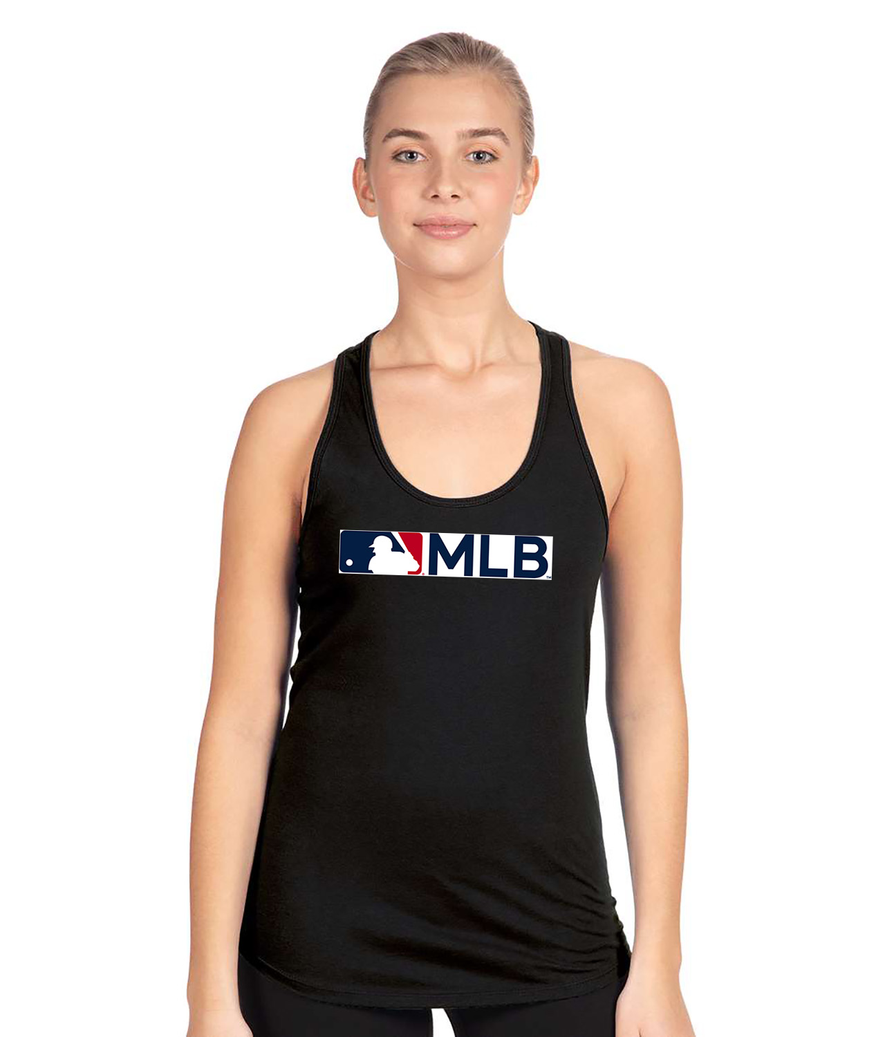 Major League Baseball Alternate MLB Logo Symbol Emblem Customized Design on Women's Racerback Tank Top