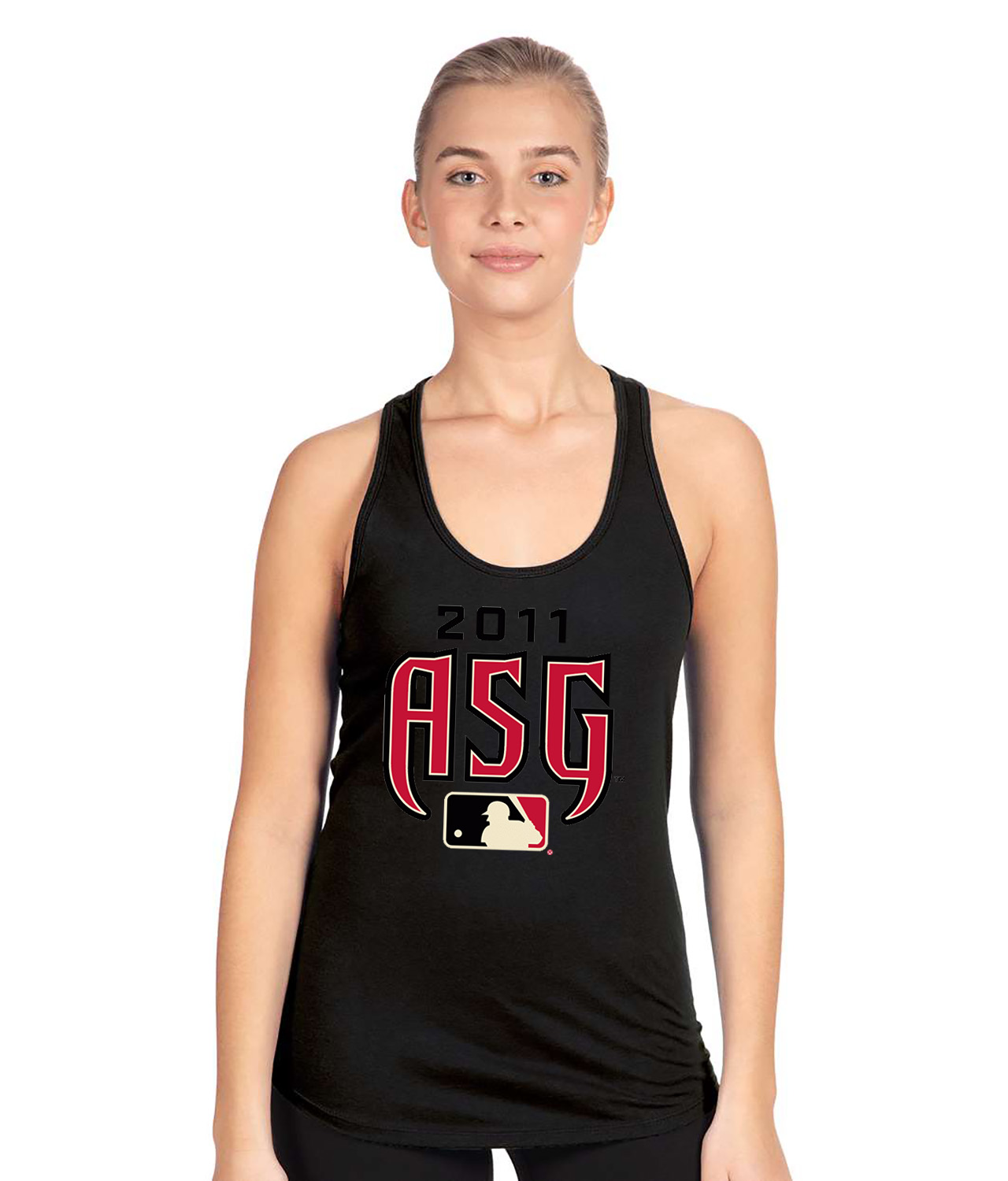 2011 ASG MLB All-Star Game Chase Field Phoenix Arizona Baseball Logo Symbol Emblem Customized Design on Women's Racerback Tank Top