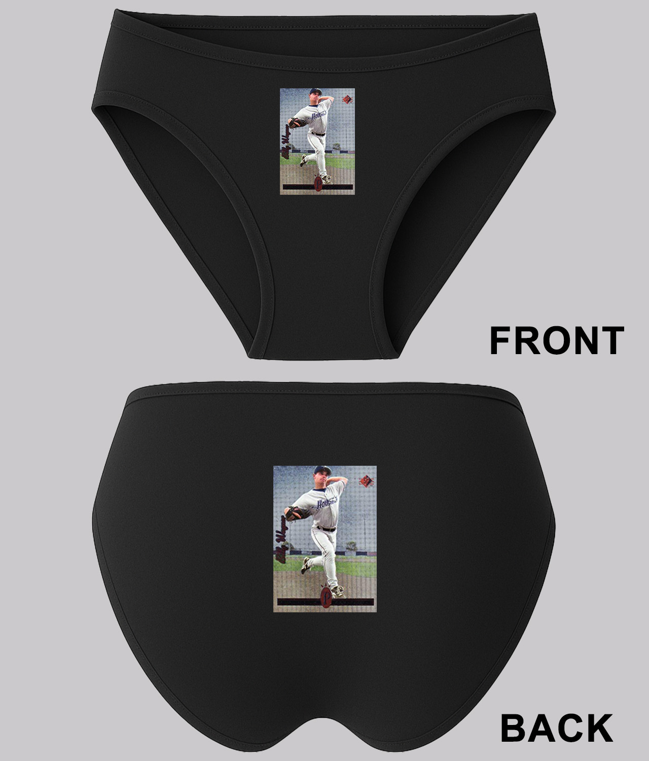 1994 Season Houston Astros Photo Baseball Logo Symbol Emblem Customized Design on Women's Bikini Brief Underwear