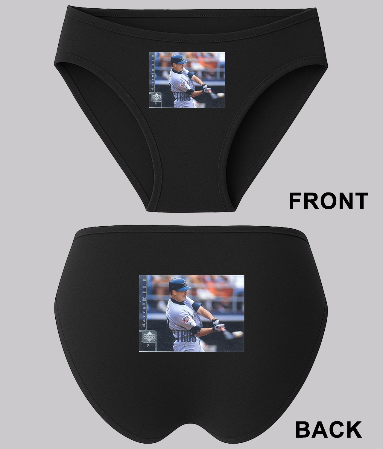 1997 Darryl Houston Astros Photo Baseball Logo Symbol Emblem Customized Design on Women's Bikini Brief Underwear