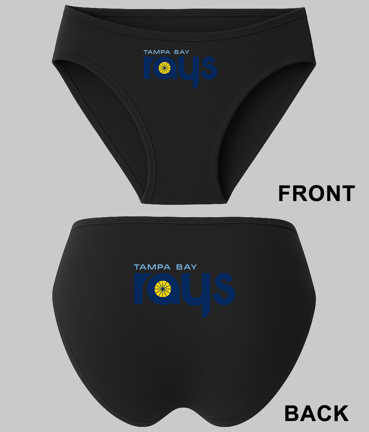Tampa Bay Rays 2012 Baseball Logo Symbol Emblem Customized Design on Women's Bikini Brief Underwear