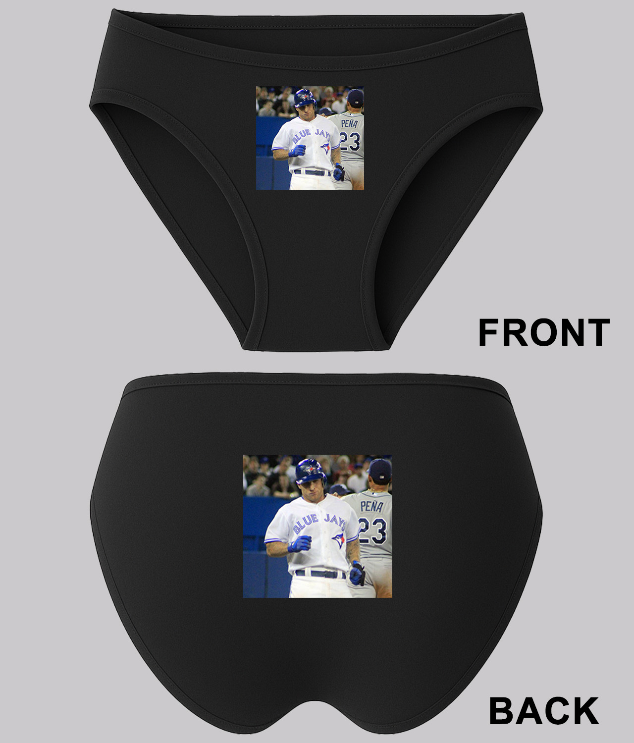 2014 Brett Lawrie Toronto Blue Jays Photo Baseball Logo Symbol Emblem Customized Design on Women's Bikini Brief Underwear