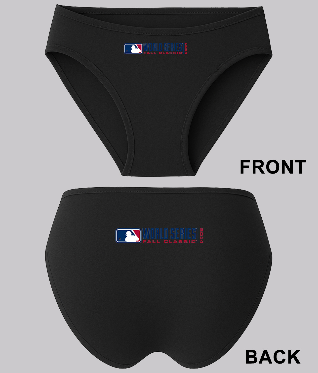 2014 Major League Baseball World Series Logo Symbol Emblem Customized Design on Women's Bikini Brief Underwear