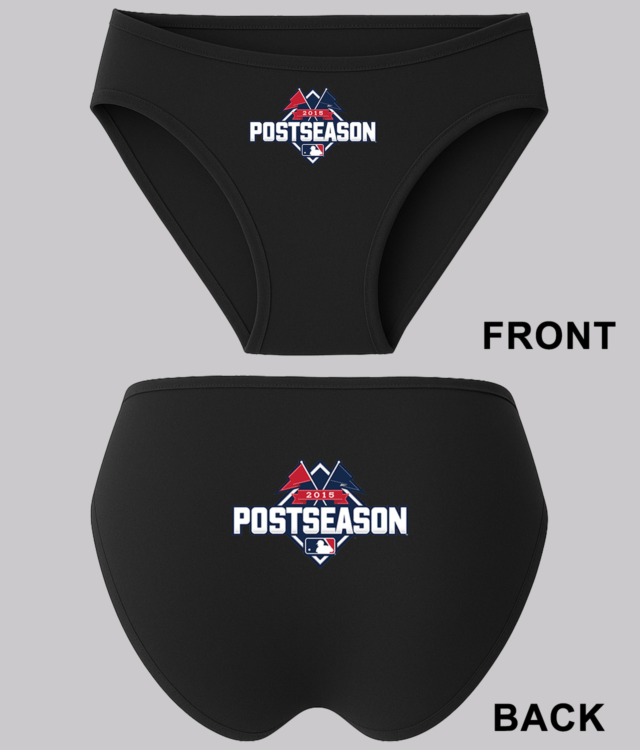 2015 MLB Postseason Baseball Logo Symbol Emblem Customized Design on Women's Bikini Brief Underwear