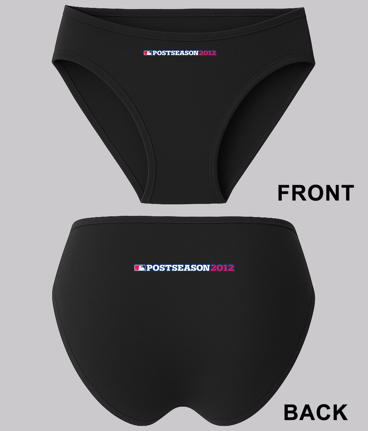 2012 MLB Postseason Horizontal Baseball Logo Symbol Emblem Customized Design on Women's Bikini Brief Underwear