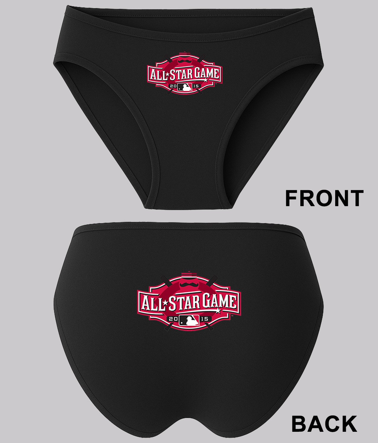 2015 MLB All-Star Game - Cincinnati Ohio Baseball Logo Symbol Emblem Customized Design on Women's Bikini Brief Underwear