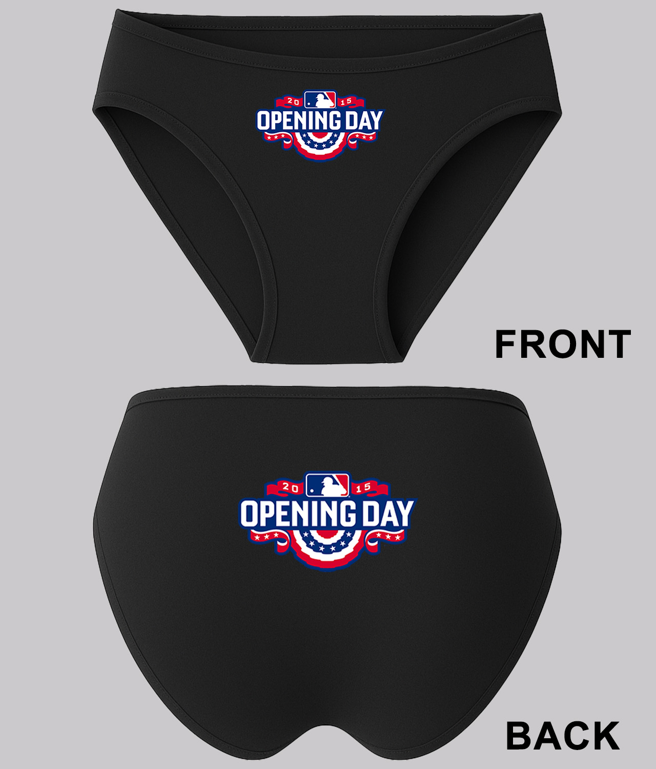 MLB 2015 Opening Day Baseball Logo Symbol Emblem Customized Design on Women's Bikini Brief Underwear