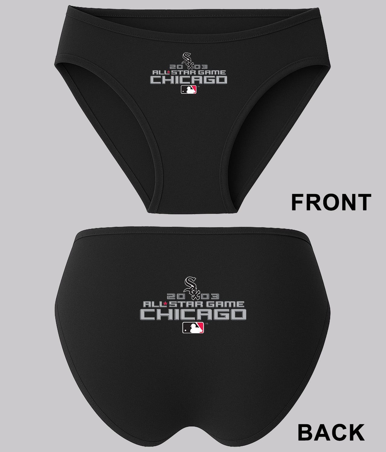 2003 MLB All-Star Game At U.S. Cellular Field Chicago Illinois Baseball Logo Symbol Emblem Customized Design on Women's Bikini Brief Underwear