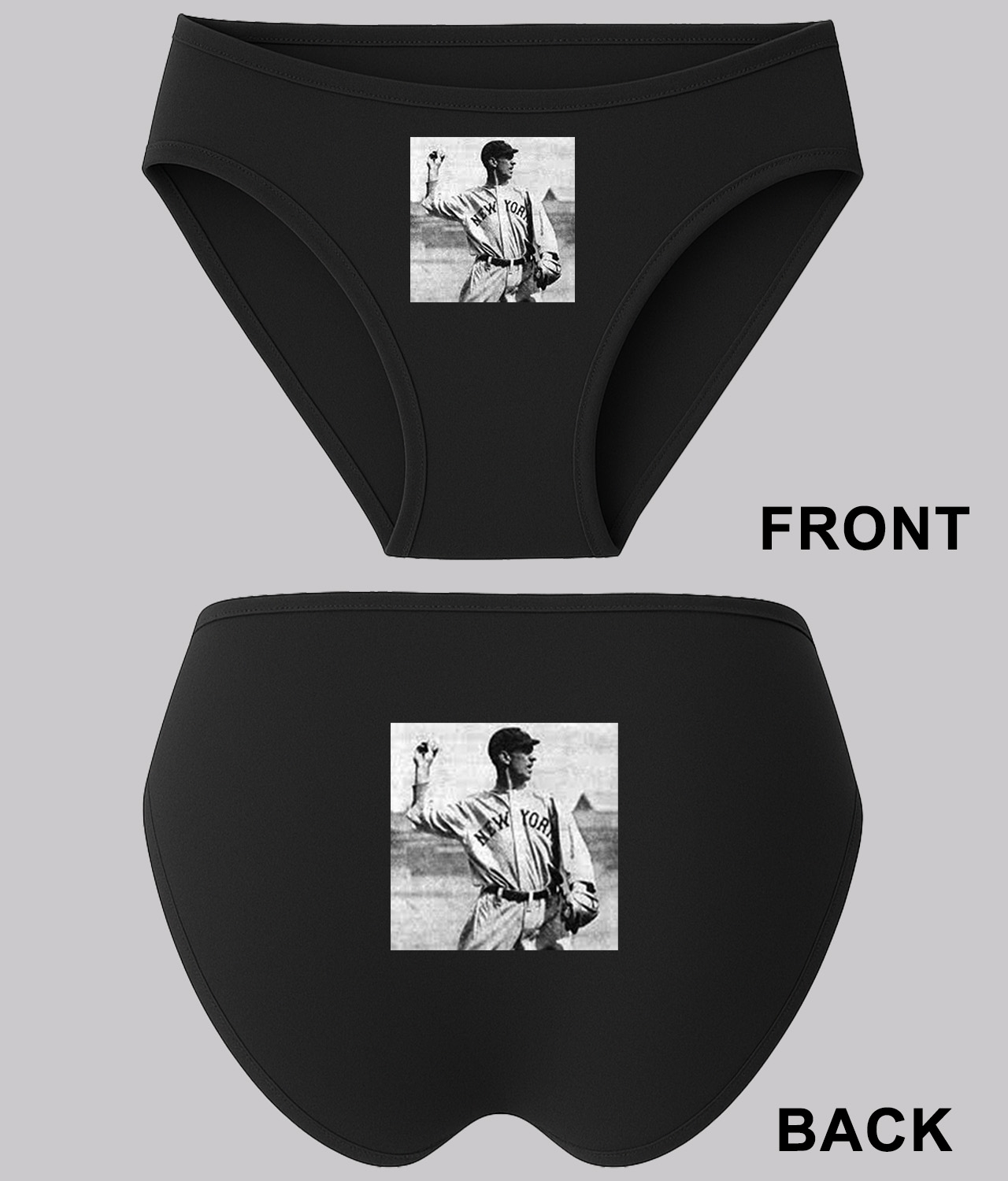 Roger Peckinpaugh New York Yankees 1913 Baseball Logo Symbol Emblem Customized Design on Women's Plus Size Bikini Brief Underwear