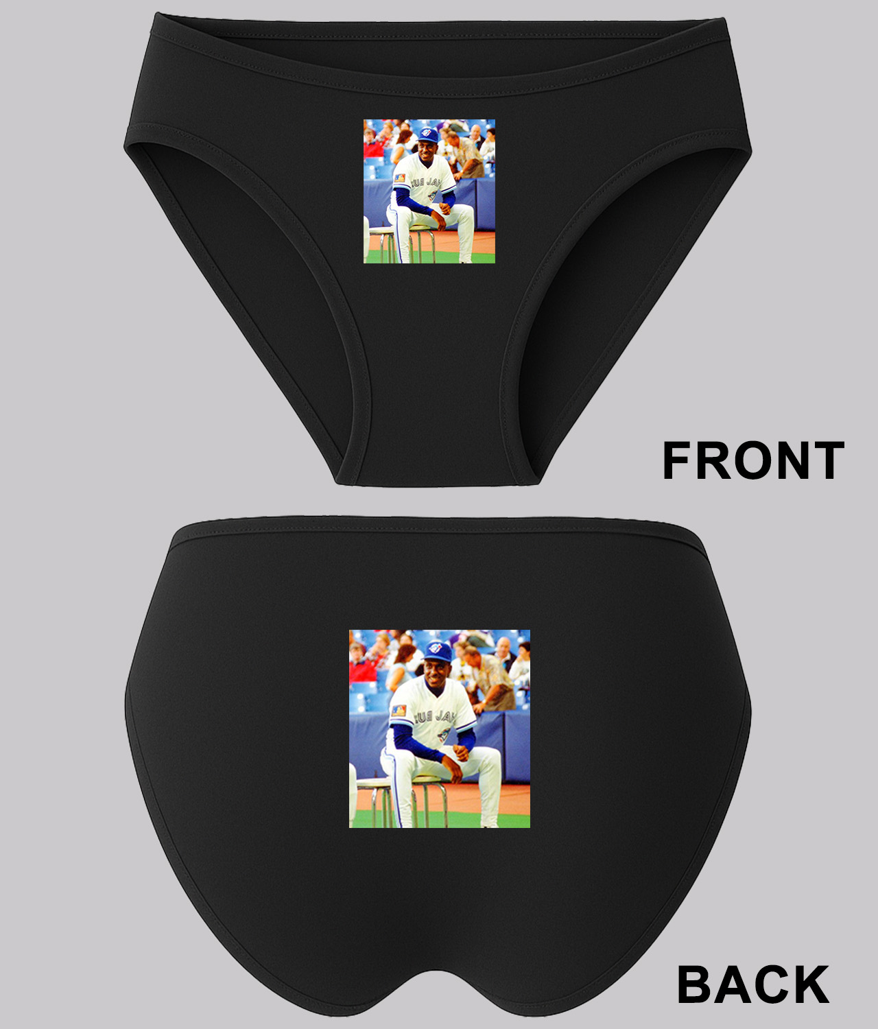 1994 Juan Guzman Toronto Blue Jays Photo Baseball Logo Symbol Emblem Customized Design on Women's Plus Size Bikini Brief Underwear