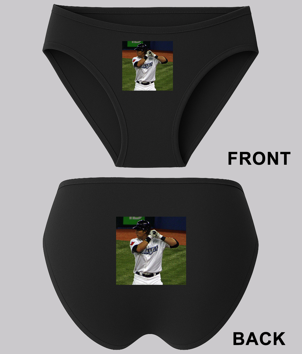 2011 Colby Rasmus Toronto Blue Jays Photo Baseball Logo Symbol Emblem Customized Design on Women's Plus Size Bikini Brief Underwear