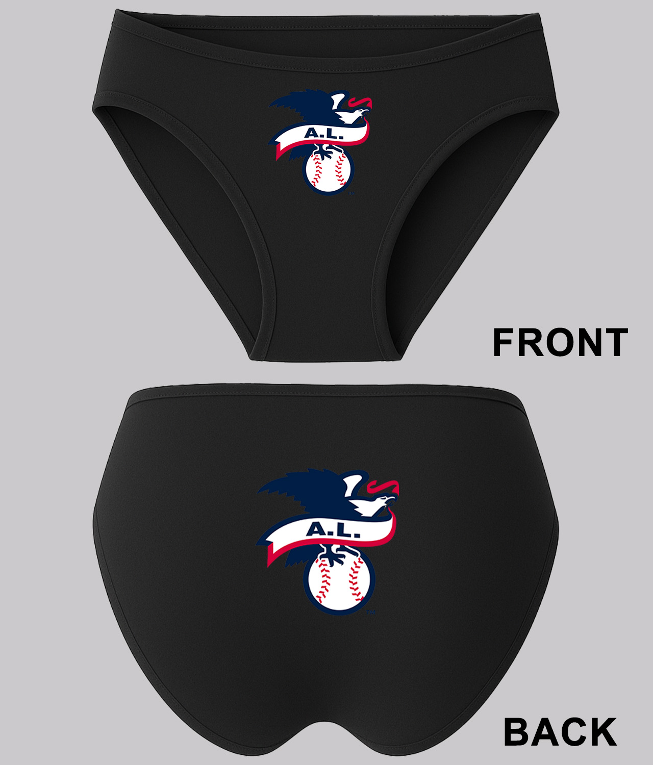 American Baseball League 2019 Alternate Logo Symbol Emblem Customized Design on Women's Plus Size Bikini Brief Underwear