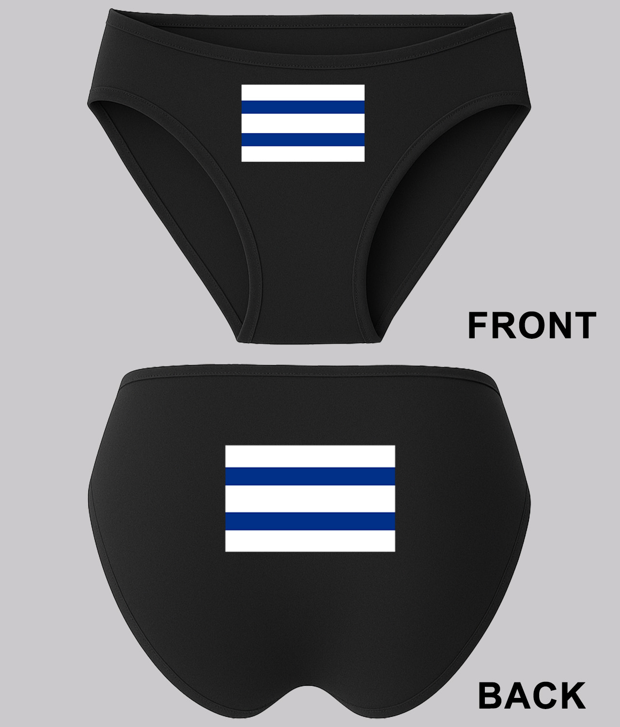 Boston Americans Cap 1901-1902 White-Blue Baseball Logo Symbol Emblem Customized Design on Women's Plus Size Bikini Brief Underwear