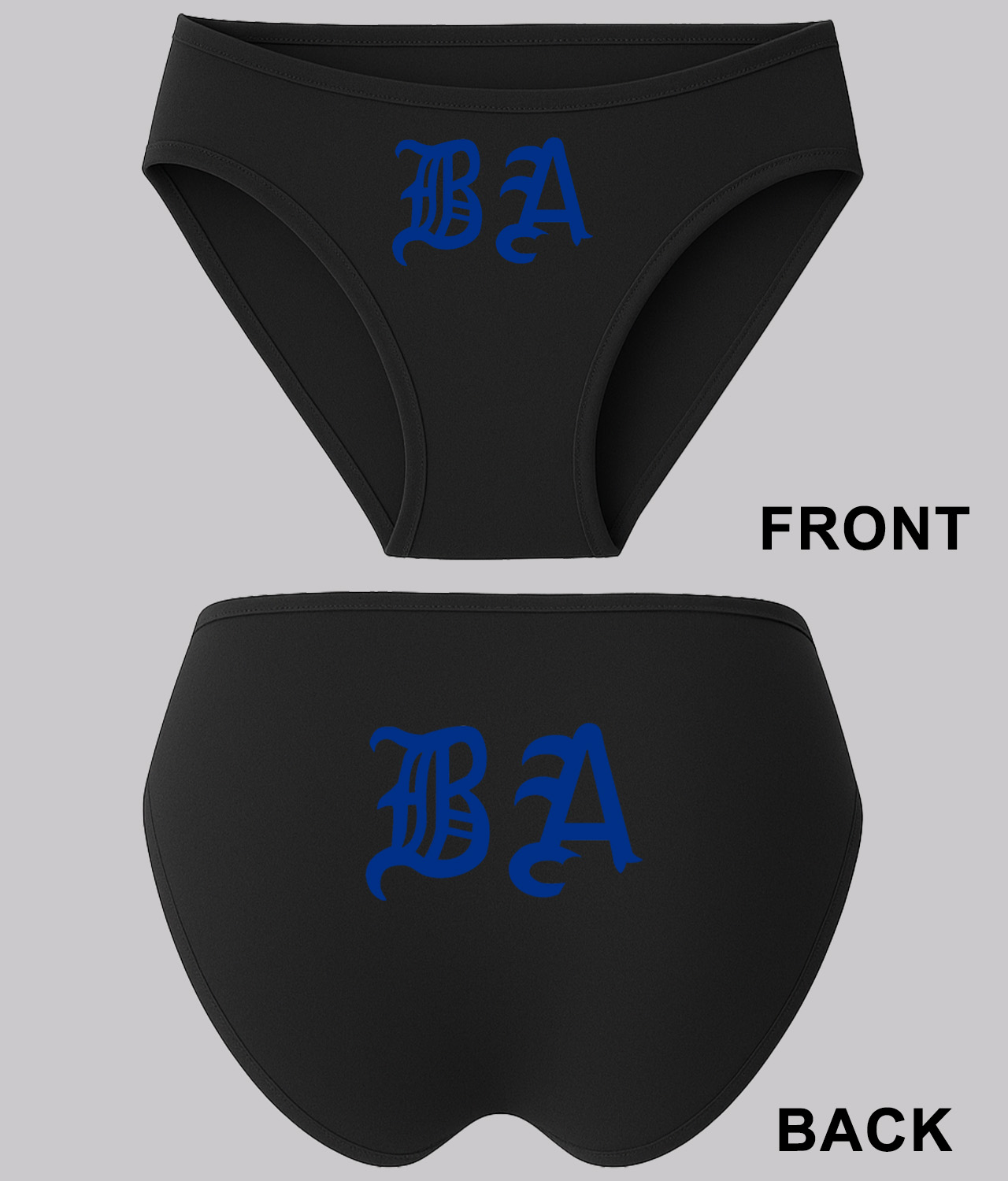 Boston Americans Jersey 1902 BA Baseball Logo Symbol Emblem Customized Design on Women's Plus Size Bikini Brief Underwear