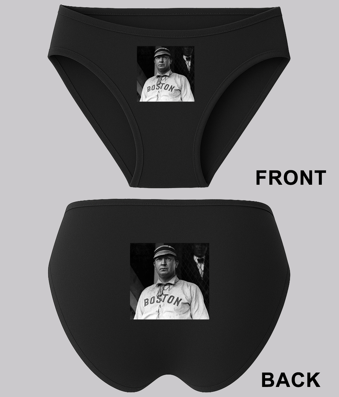Cy Young Boston Americans 1903 Season Baseball Logo Symbol Emblem Customized Design on Women's Plus Size Bikini Brief Underwear
