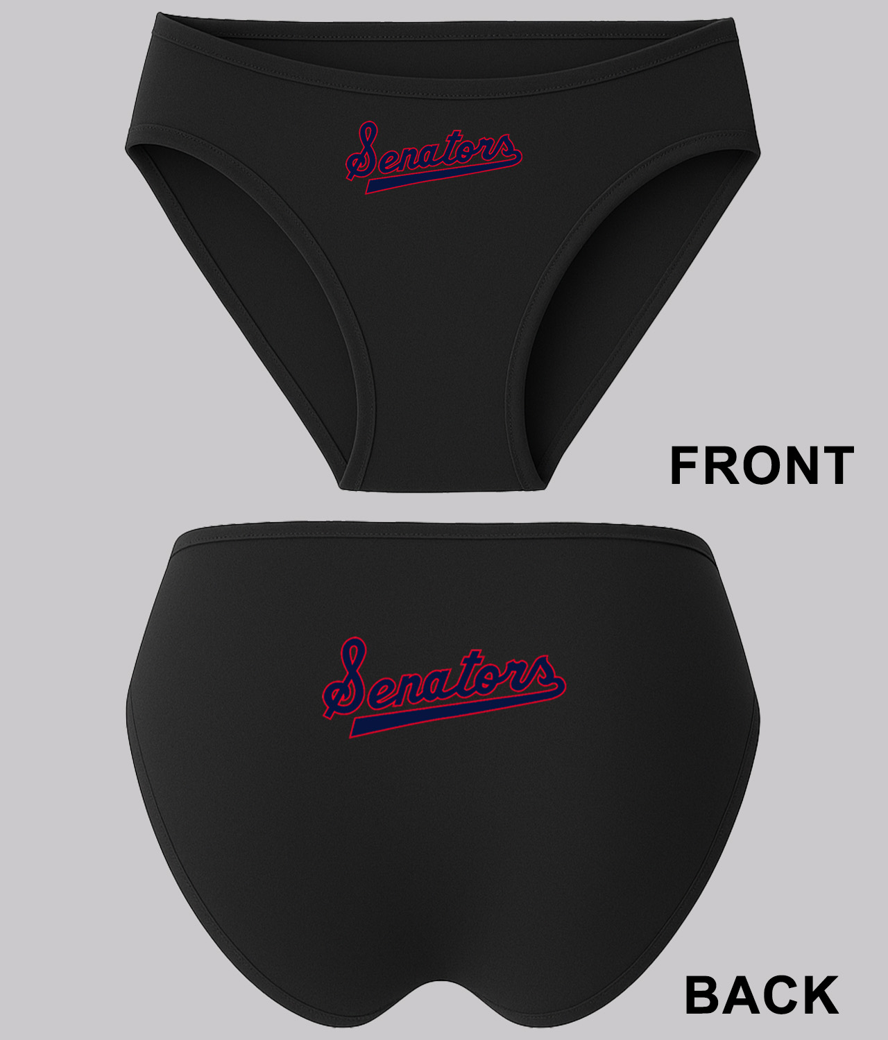 Washington Nationals 1959-60 Baseball Logo Symbol Emblem Customized Design on Women's Plus Size Bikini Brief Underwear