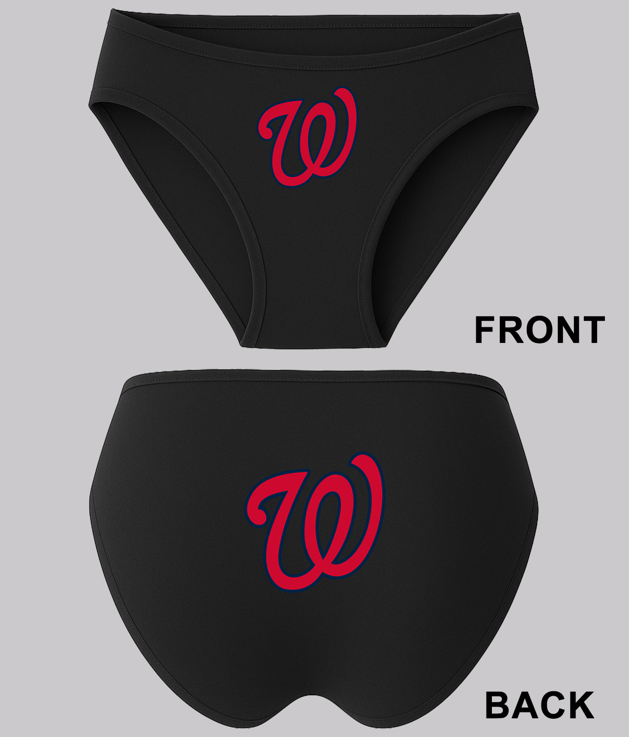 Washington Senators Cap 1967 Baseball Logo Symbol Emblem Customized Design on Women's Plus Size Bikini Brief Underwear
