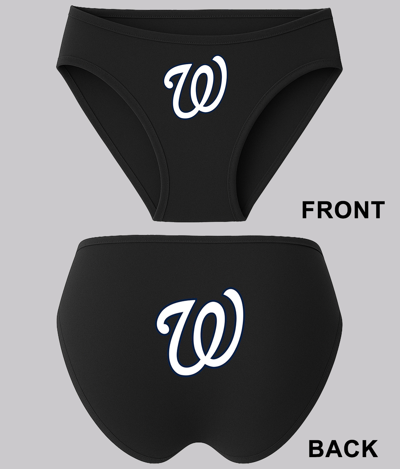 Washington Senators Cap 1968 Baseball Logo Symbol Emblem Customized Design on Women's Plus Size Bikini Brief Underwear