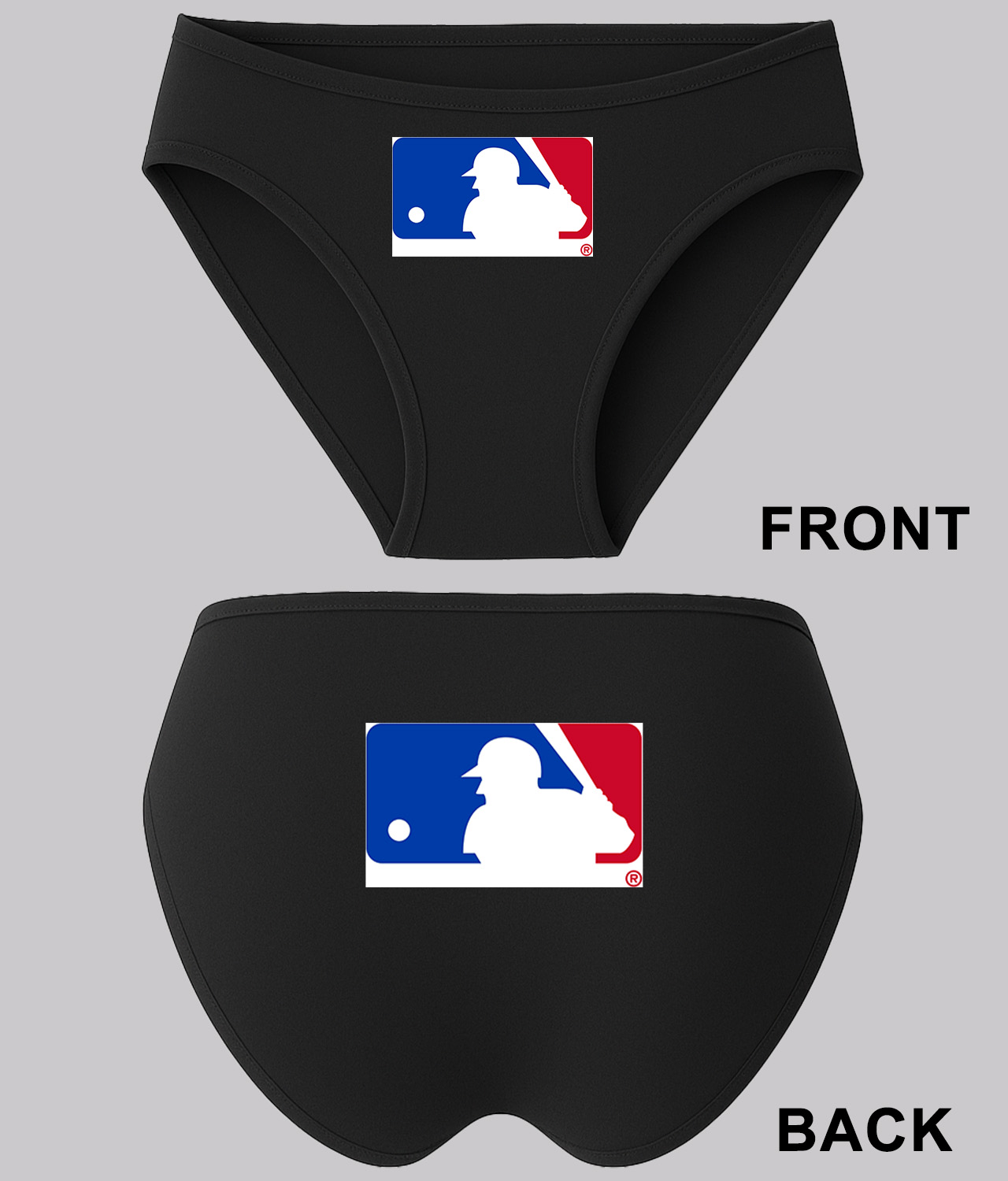 Major League Baseball 1969 Alternate Logo Symbol Emblem Customized Design on Women's Plus Size Bikini Brief Underwear