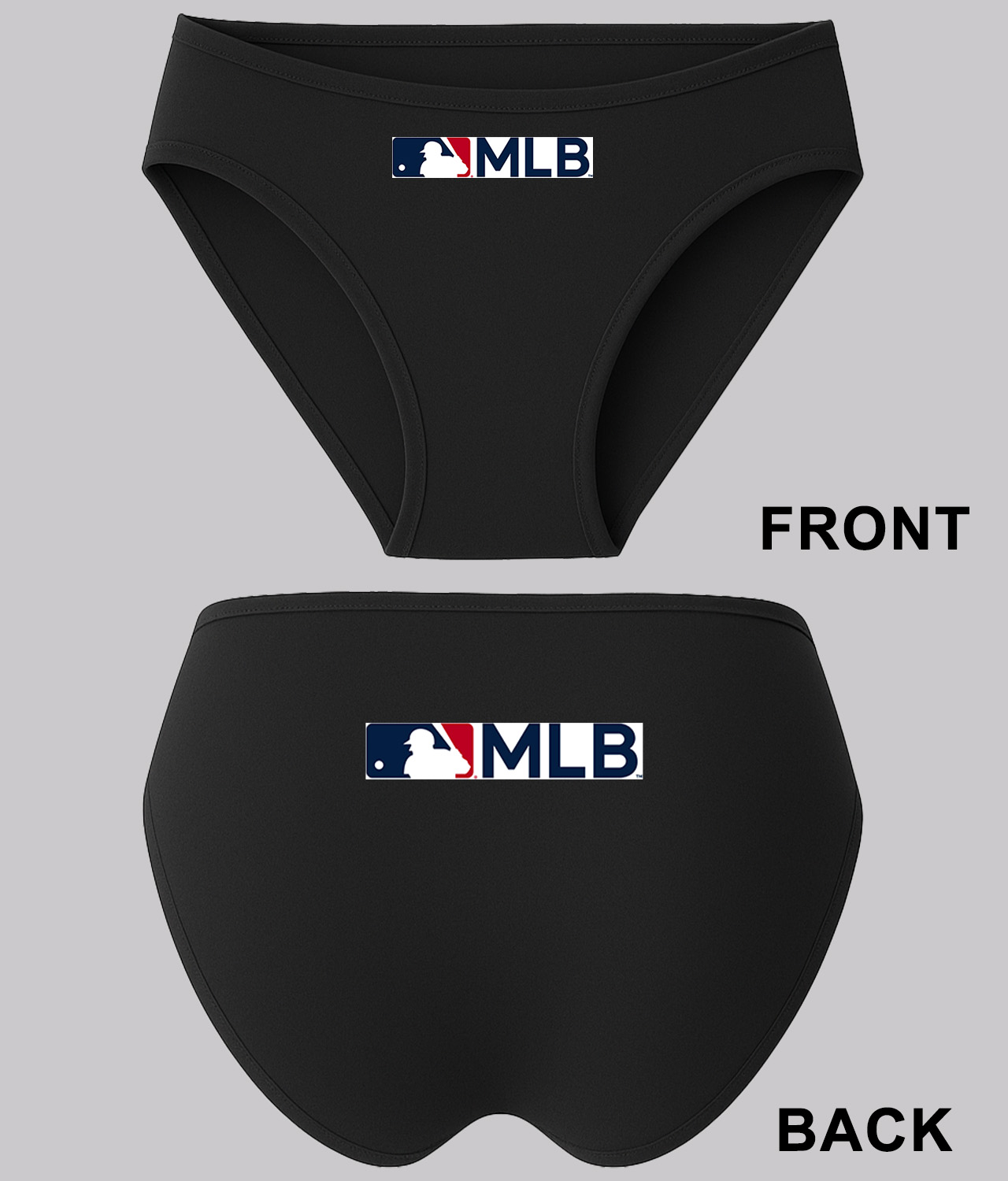 Major League Baseball Alternate MLB Logo Symbol Emblem Customized Design on Women's Plus Size Bikini Brief Underwear