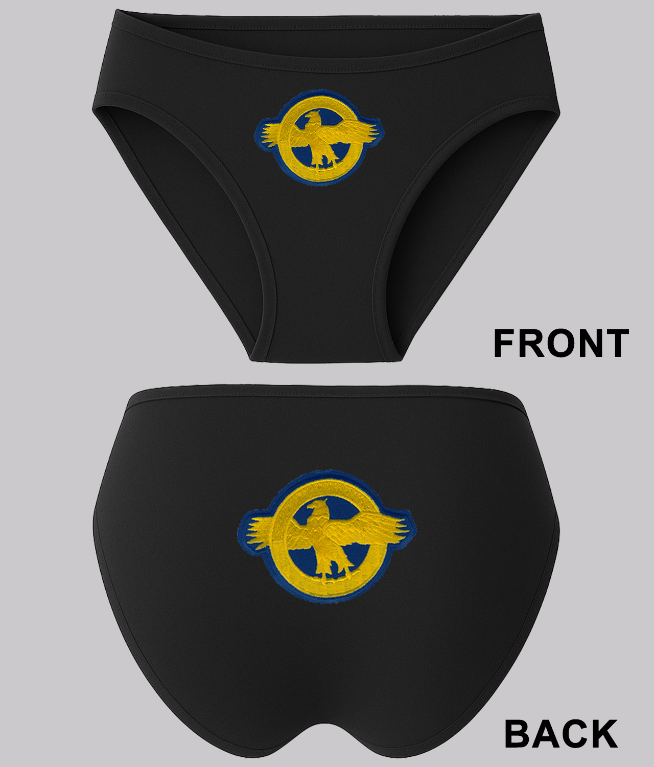 Major League Baseball Ruptured Duck World War II Vets Logo Symbol Emblem Customized Design on Women's Plus Size Bikini Brief Underwear