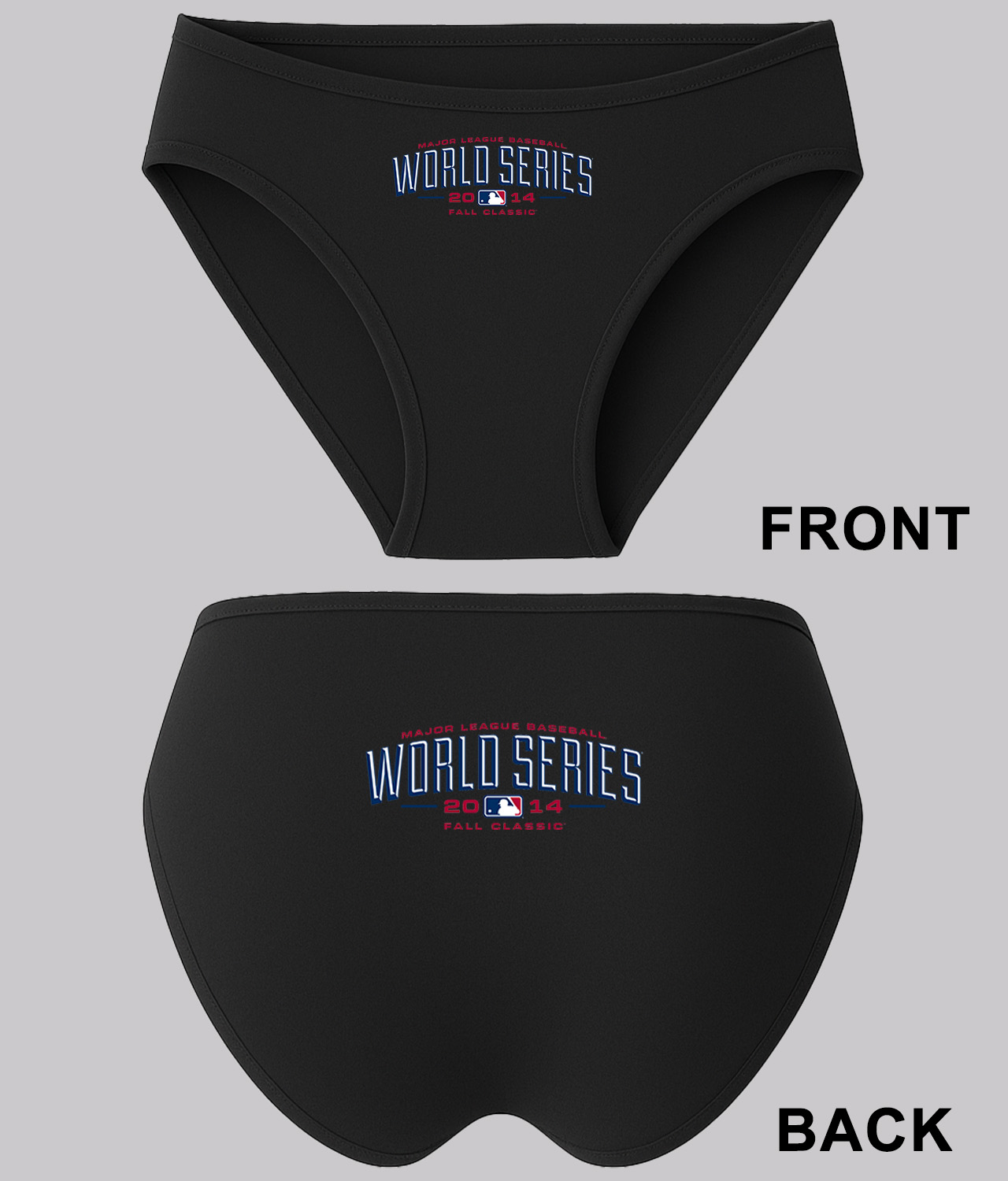 2014 Major League Baseball World Series Fall Classic Alternate Logo Symbol Emblem Customized Design on Women's Plus Size Bikini Brief Underwear