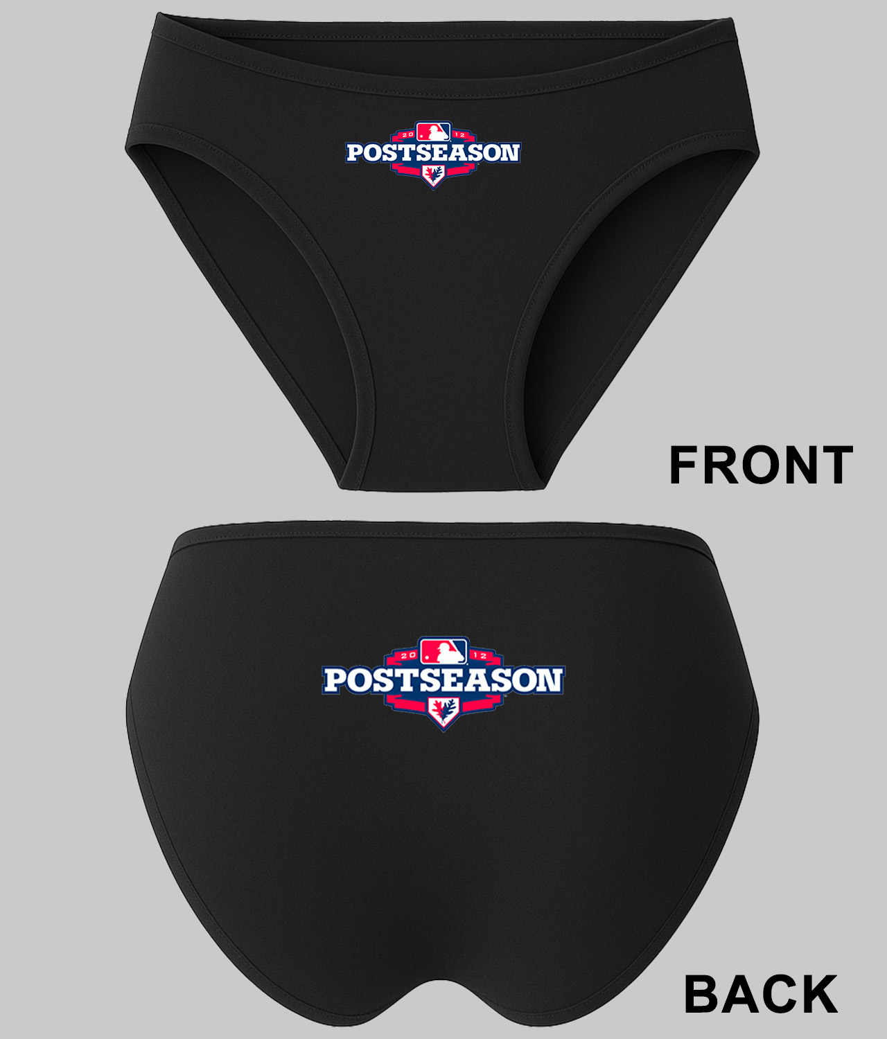 2012 MLB Postseason Primary Baseball Logo Symbol Emblem Customized Design on Women's Plus Size Bikini Brief Underwear