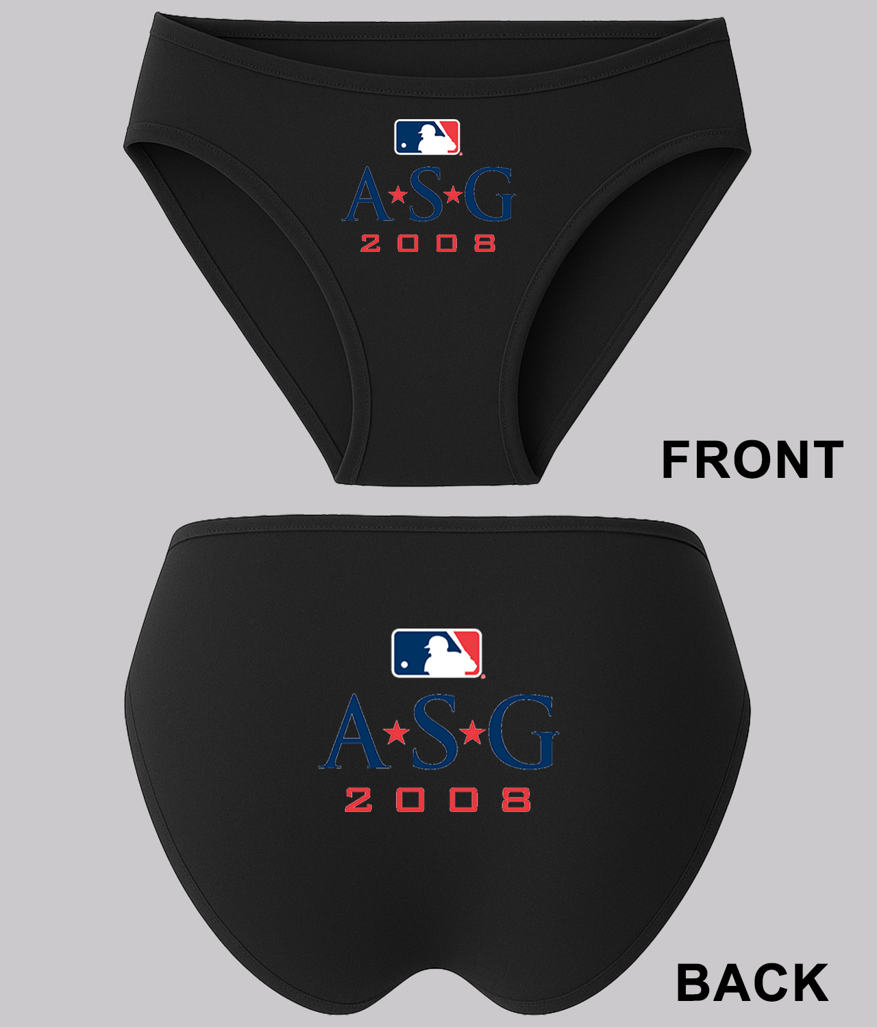 ASG 2008 MLB All-Star Game Yankee Stadium New York City New York Baseball Logo Emblem Customized Design on Women's Plus Size Bikini Brief Underwear