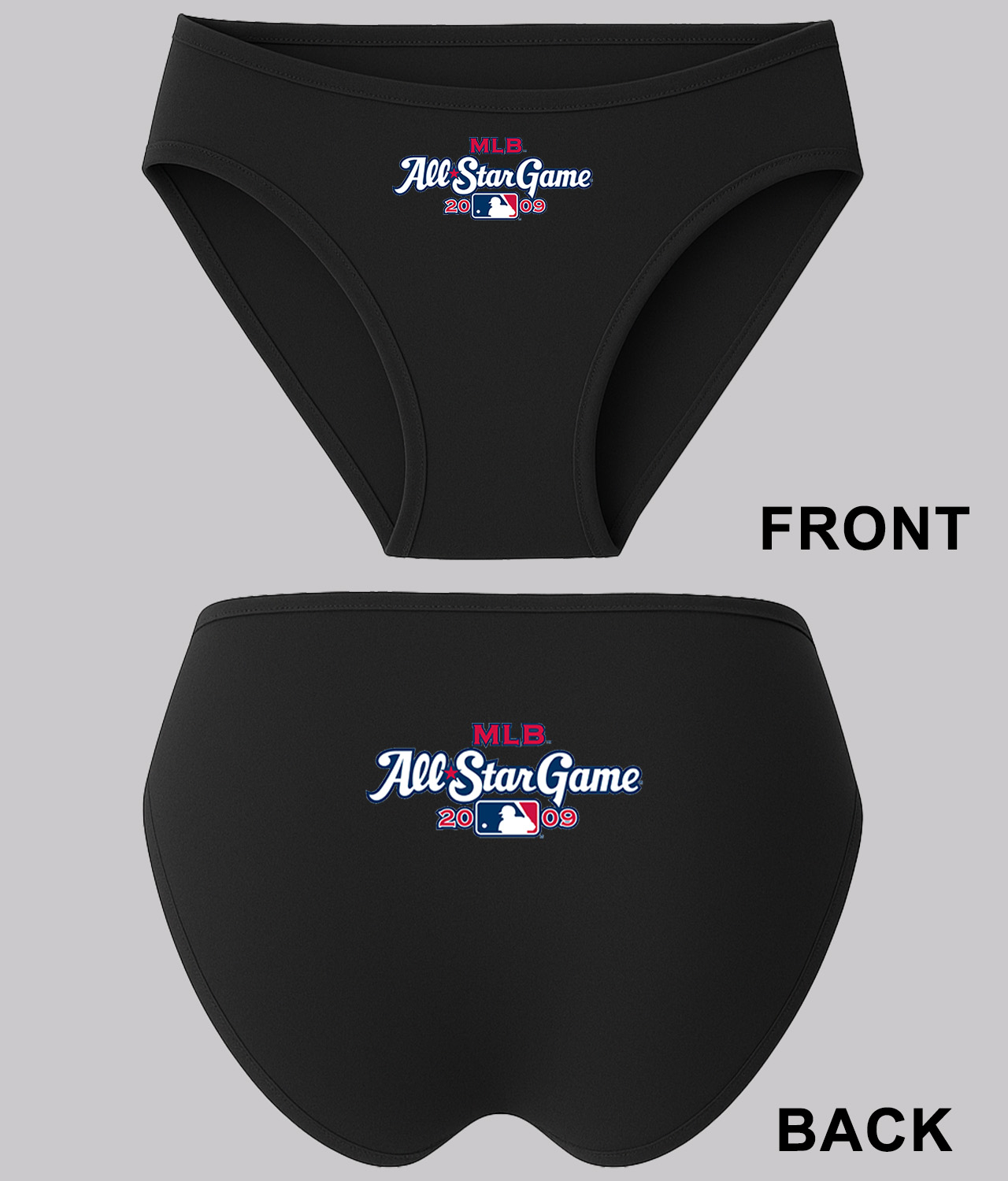 2009 MLB All-Star Game Busch Stadium St. Louis Missouri Baseball Logo Symbol Emblem Customized Design on Women's Plus Size Bikini Brief Underwear