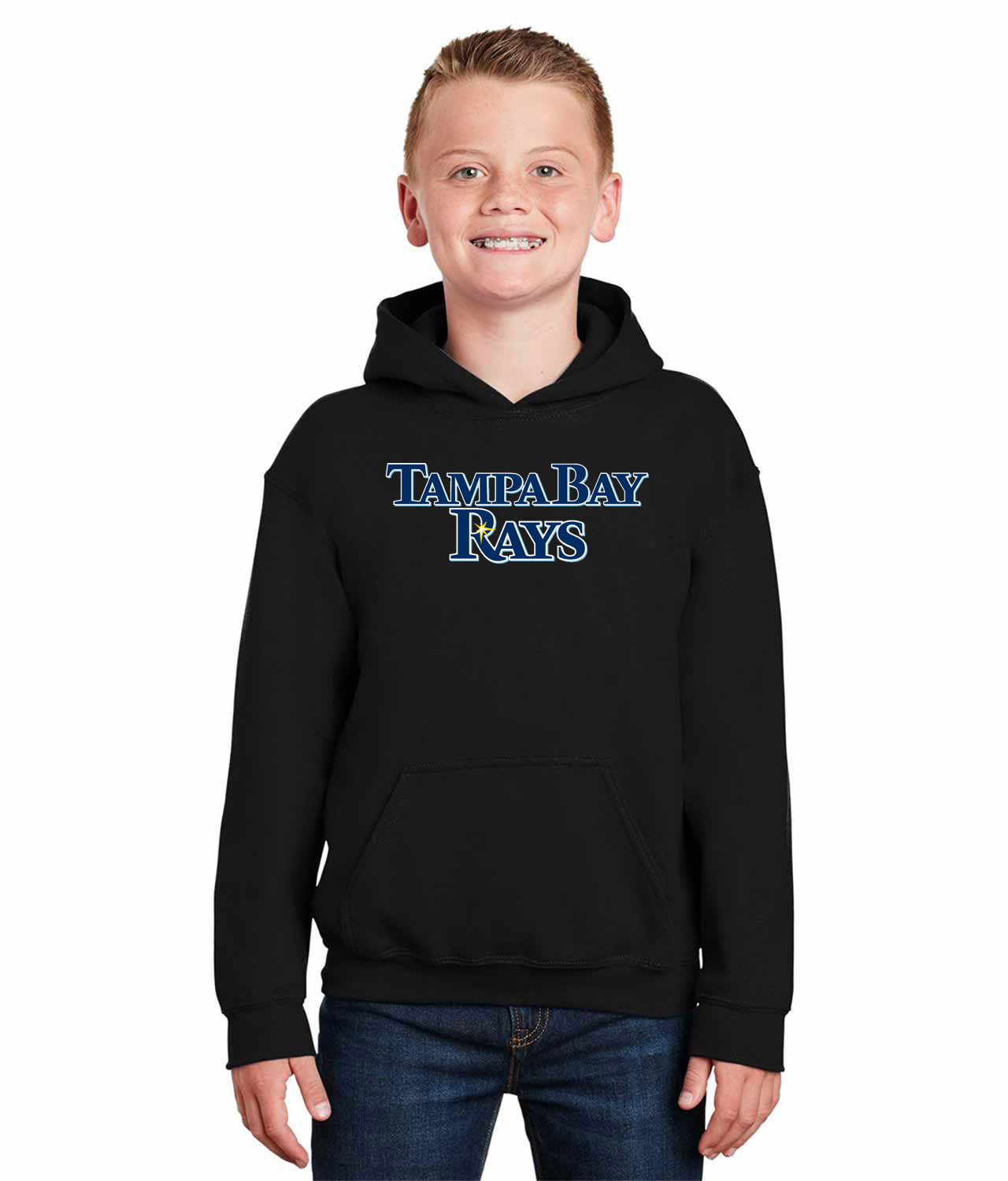 Tampa Bay Rays 2008 Baseball Logo Symbol Emblem Customized Design on Youth Hoodie