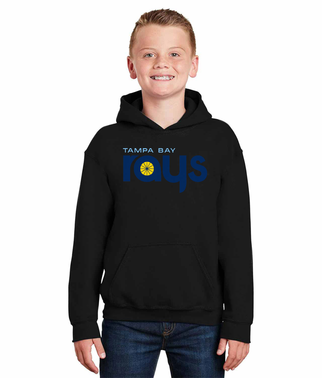 Tampa Bay Rays 2012 Baseball Logo Symbol Emblem Customized Design on Youth Hoodie