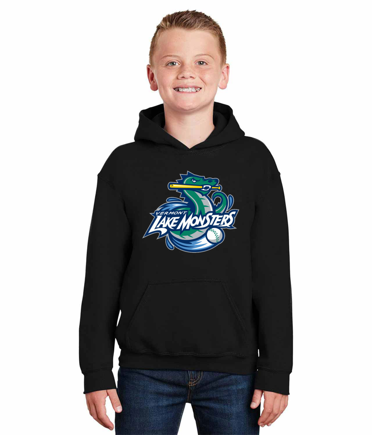 Vermont Lake Monsters 2006 Baseball Logo Symbol Emblem Customized Design on  Youth Hoodie  ozteeprint.com