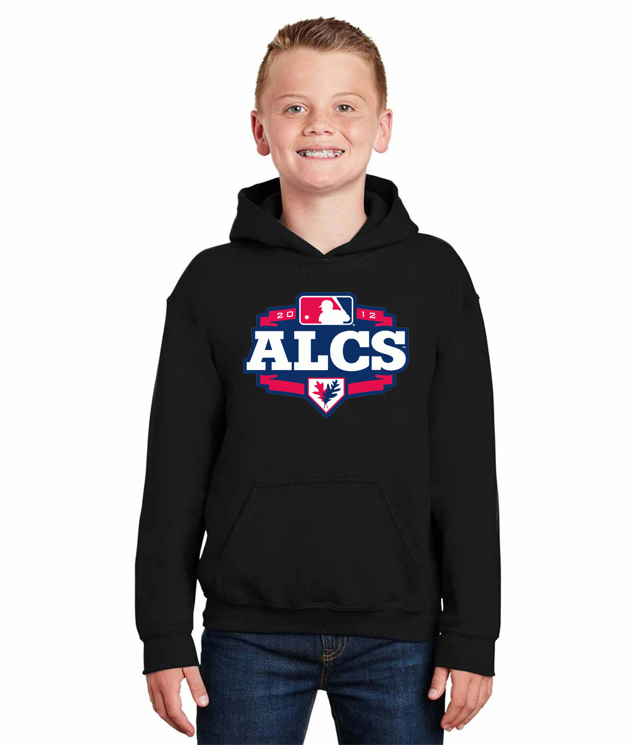 2012 ALCS American League Championship Series Baseball Logo Symbol Emblem Customized Design on Youth Hoodie