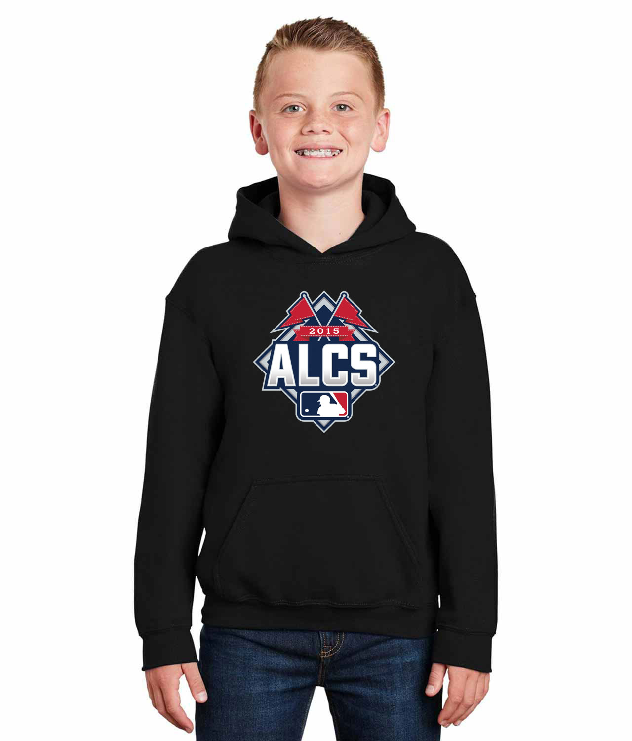 2015 ALCS American League Championship Series Baseball Logo Symbol Emblem Customized Design on Youth Hoodie