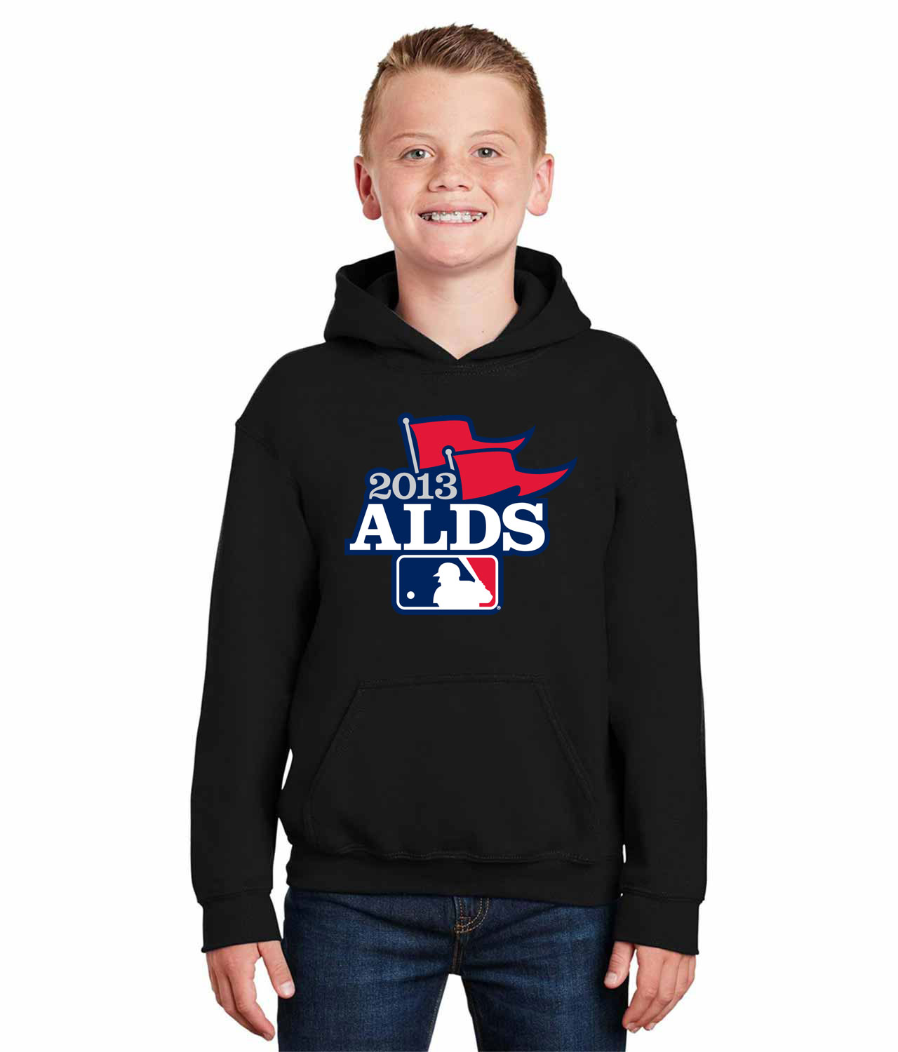 2013 American League Division Series - 2013 ALDS Primary Baseball Logo Symbol Emblem Customized Design on Youth Hoodie
