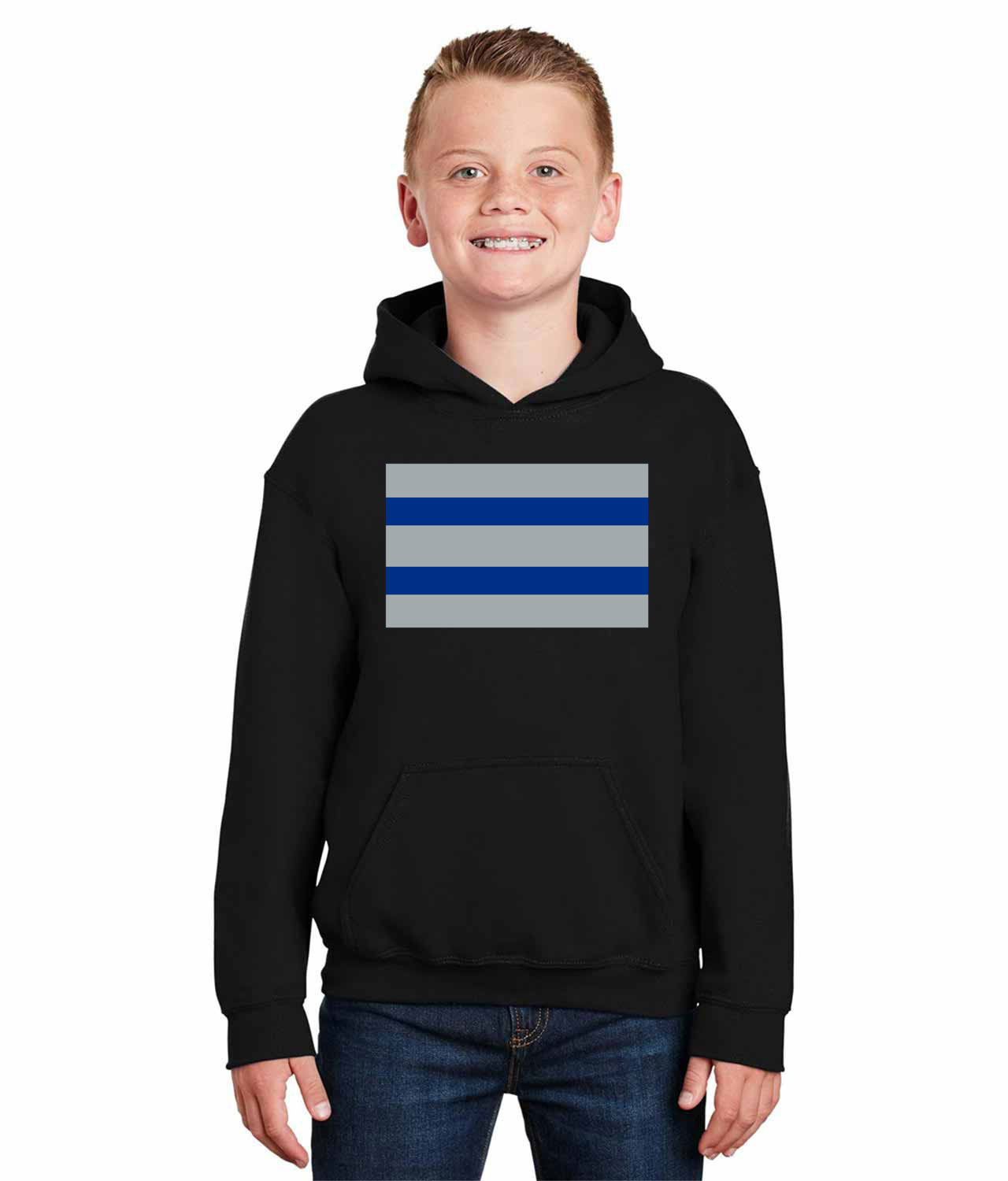 Boston Americans Cap 1901 Baseball Logo Symbol Emblem Customized Design on Youth Hoodie